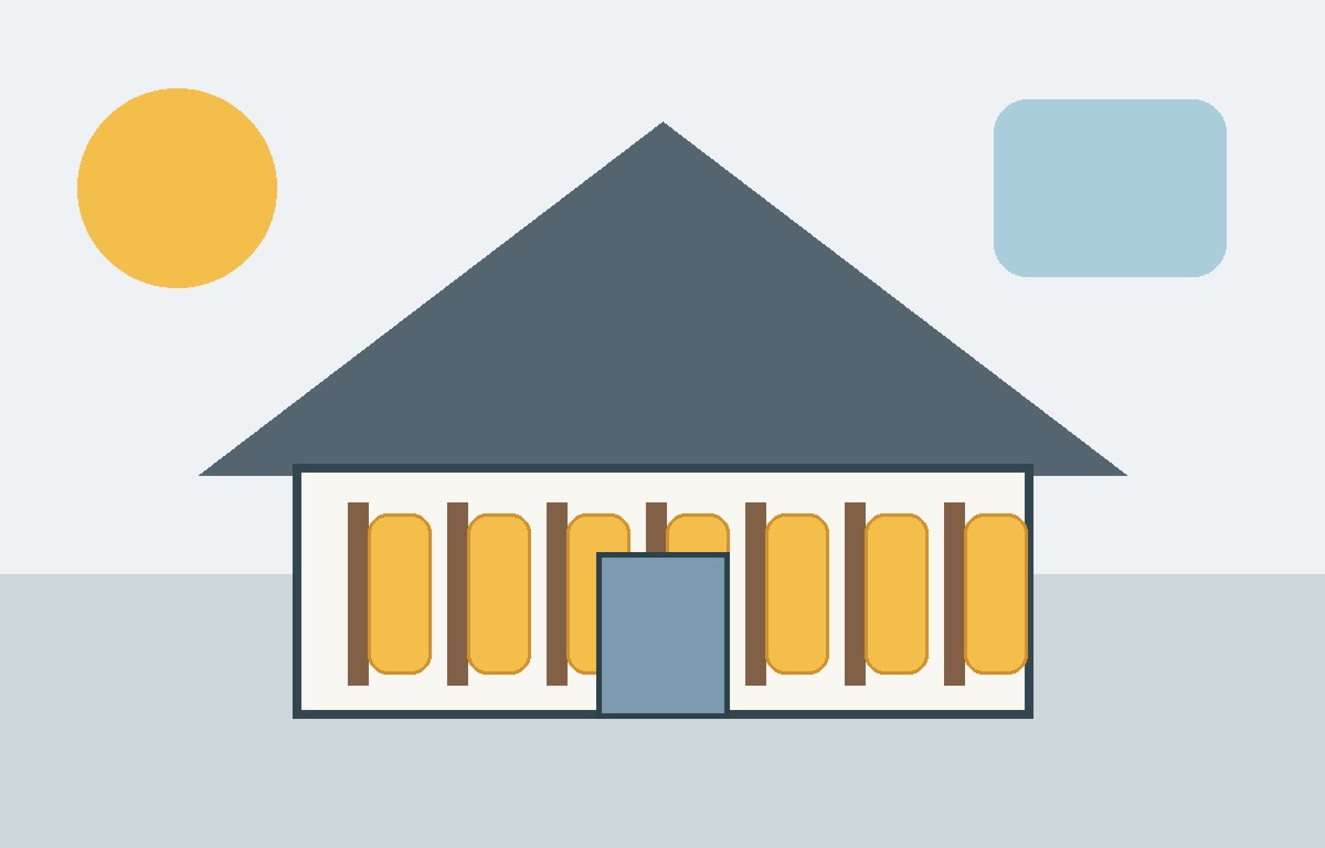 Spray foam insulation illustration for a residential building